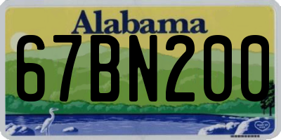 AL license plate 67BN200