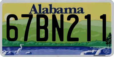 AL license plate 67BN211