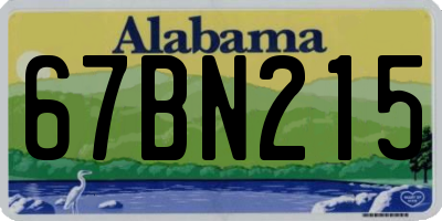 AL license plate 67BN215