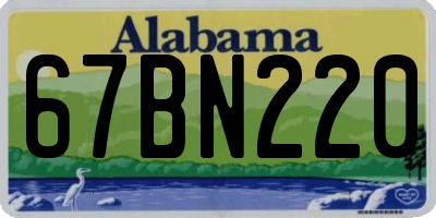 AL license plate 67BN220