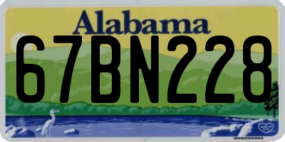 AL license plate 67BN228