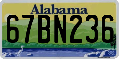 AL license plate 67BN236