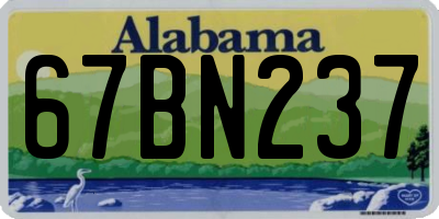 AL license plate 67BN237