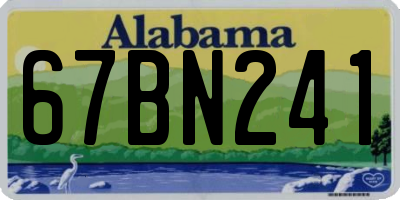 AL license plate 67BN241