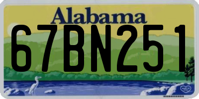 AL license plate 67BN251