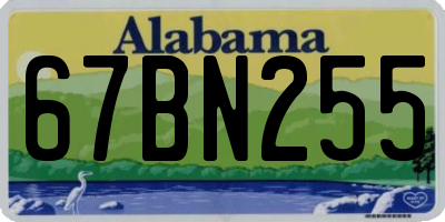 AL license plate 67BN255