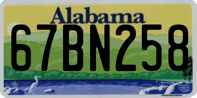 AL license plate 67BN258
