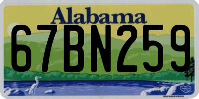 AL license plate 67BN259