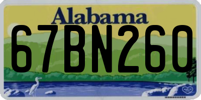 AL license plate 67BN260