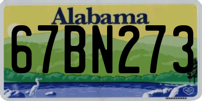 AL license plate 67BN273