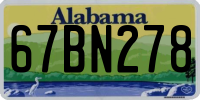 AL license plate 67BN278