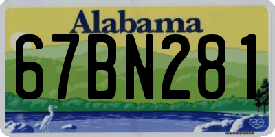 AL license plate 67BN281