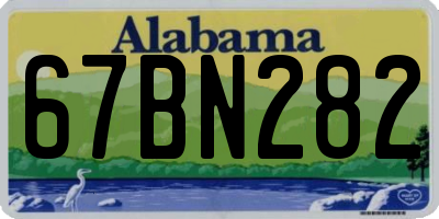 AL license plate 67BN282