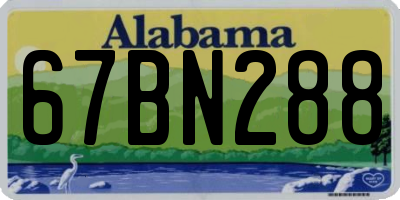 AL license plate 67BN288