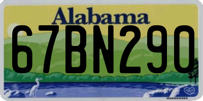 AL license plate 67BN290