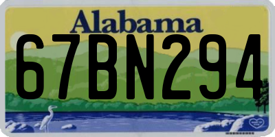 AL license plate 67BN294