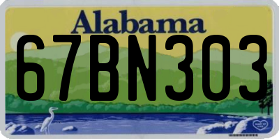AL license plate 67BN303