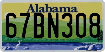 AL license plate 67BN308