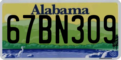 AL license plate 67BN309