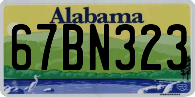 AL license plate 67BN323