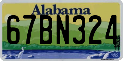 AL license plate 67BN324