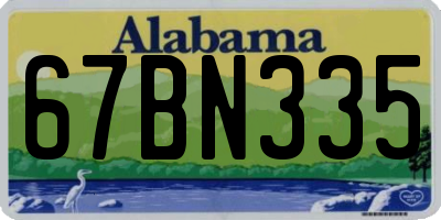 AL license plate 67BN335