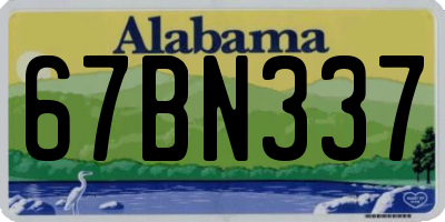 AL license plate 67BN337