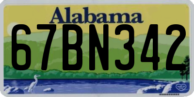 AL license plate 67BN342