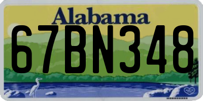 AL license plate 67BN348