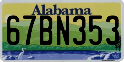 AL license plate 67BN353
