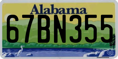 AL license plate 67BN355