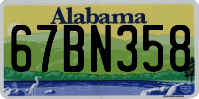 AL license plate 67BN358