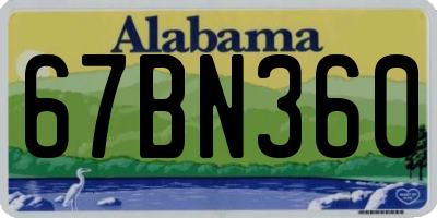 AL license plate 67BN360