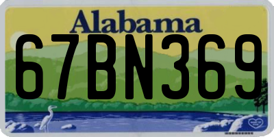 AL license plate 67BN369