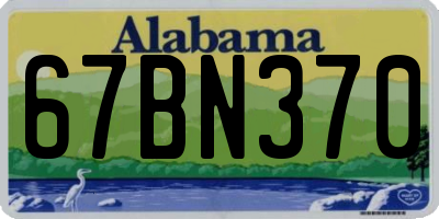 AL license plate 67BN370