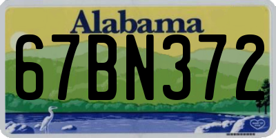 AL license plate 67BN372