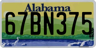 AL license plate 67BN375