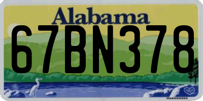 AL license plate 67BN378
