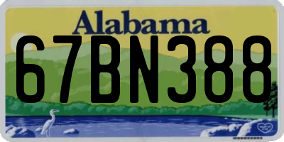 AL license plate 67BN388