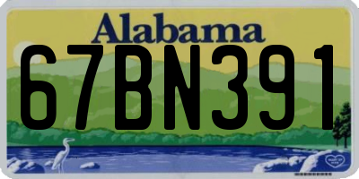 AL license plate 67BN391
