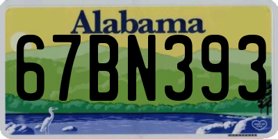 AL license plate 67BN393