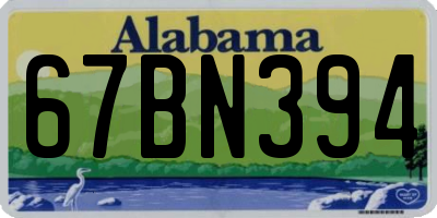 AL license plate 67BN394