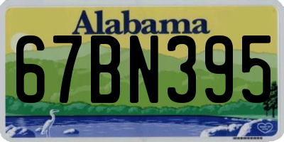 AL license plate 67BN395