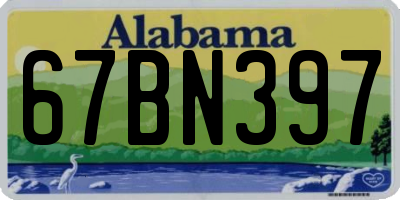 AL license plate 67BN397