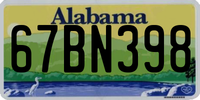 AL license plate 67BN398