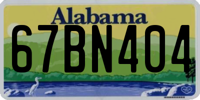 AL license plate 67BN404
