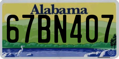 AL license plate 67BN407
