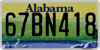 AL license plate 67BN418