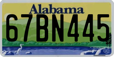 AL license plate 67BN445
