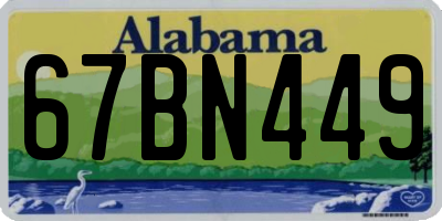 AL license plate 67BN449